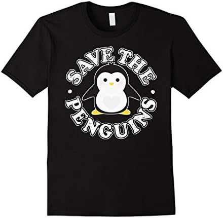 Men's Save The Penguins Shirt Small Black