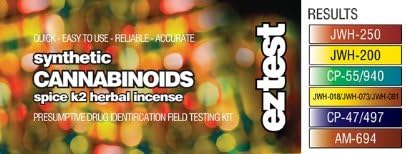 EZ Test for Synthetic Cannabinoids, Spice, K2, Incense, Presumptive Drug ID Test Kit
