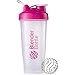 BlenderBottle Classic Loop Top Shaker Bottle, 28-Ounce, Clear/Pink