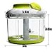 Arc Shaped Blade Manual Food Chopper Compact & Hand Held Vegetable Chopper/Mincer/Blender to Chop Fruits, Vegetables, Nuts, Herbs, Onions, Garlics for Salsa, Salad, Pesto, Coleslaw, Puree (4 Cup)
