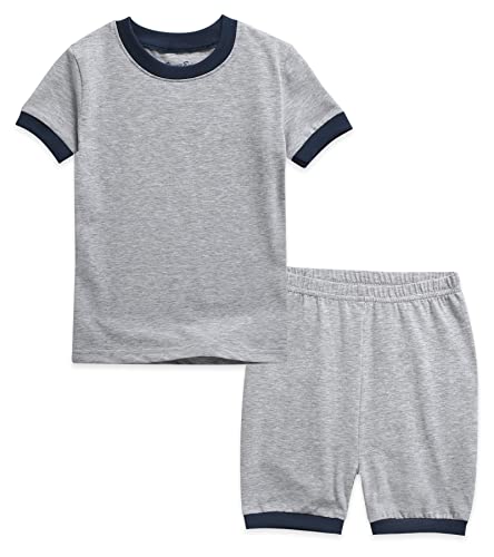 VAENAIT BABY Infant Toddler Junior Pajamas Cotton Summer Short Pjs 2pcs Set Macaron Grey JM at Amazon