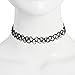 Cozylife Girls Black Stretch Gothic Tattoo Henna Hippy Choker Necklace with Moon Star Pendant