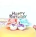 Yunko Pack of 100 Colourful Rainbow Happy Birthday Cupcake Picks Cake Toppers