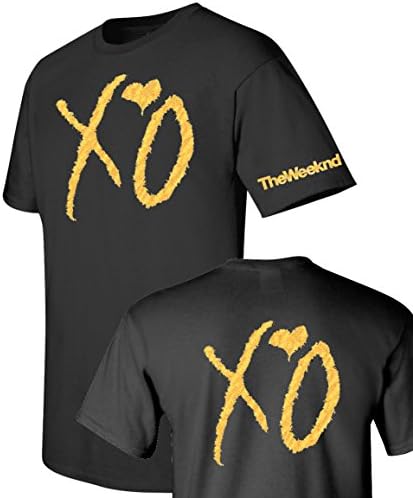 Tee Plaza - XO The weeknd t-shirt GOLD print tee