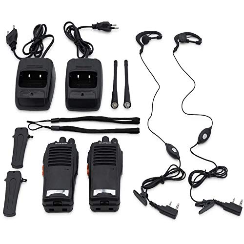Kit 2 Rádio Comunicador Walk Talk HT UHF 16 Canais Baofeng
