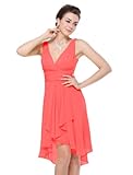 Ever Pretty V Neck Empire Waist Hi-Lo Bridesmaids Dress 03644