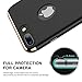 RANVOO iPhone 8 Plus Case, Slim Fit Thin Hard Stylish Cover 3 in 1 Detachable Case [Support Wireless Charging], Black [Clip-ON Series]