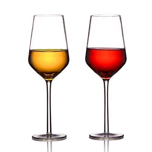 MICHLEY Unbreakable Large Wine Glasses, 100% Tritan Plastic Shatterproof Wine Glasses, BPA-free, Dishwasher-safe 13.7 oz, Set of 2