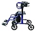 Lumex HybridLX Rollator & Transport Chair, Majestic Blue, LX1000B
