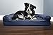 Furhaven Orthopedic Dog Bed for Large/Medium Dogs w/ Removable Bolsters & Washable Cover, For Dogs Up to 55 lbs - Quilted Sofa - Navy (Blue), Large