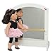 Emily Rose 18-inch Doll Furniture | Ballerina Mirror with Ballet Barre | Fits 18