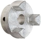 Lovejoy 10635 Size AL075 Jaw Coupling Hub, Aluminum, Inch, 0.5'' Bore, 1.75'' OD, 0.81'' Length Through Bore, 0.125'' x 0.063'' Keyway