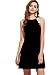 Romwe Women's Sweet Scallop Sleeveless Flared Swing Pleated A-XLine Skater Dress Black XL
