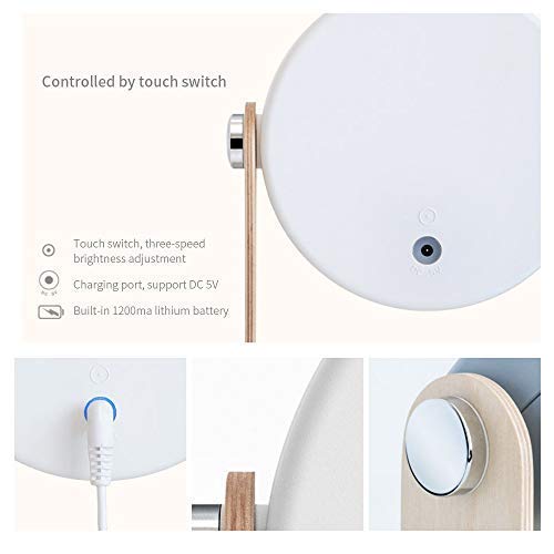 Bromose - Lámpara de mesilla de noche regulable táctil, luz nocturna para bebé, portátil, mini lamparas de mesa, 3 modos, de luz Recargable Uso Inalambrico