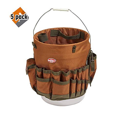 Bucket Boss The Bucketeer Bucket Tool Organizer in Brown, 10030 5 Pack