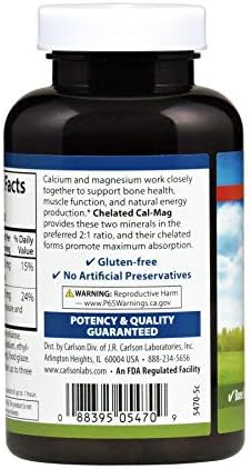 Carlson labs chelated cal-mag, chelated calcium magnesium, 60 Soft Gel (088395054709)