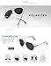 LUENX Men Women Aviator Sunglasses Polarized Non-Mirrored Grey Lens Metal Frame UV 400 Protection