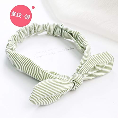 耳 ヘッドドレス 韓国 女の子 ヘアアクセサリー 子供 Green リボン 40 48cm Head 女の子 パープル For B07gtk1rjp 新生児 Circumference 赤ちゃん ユニーク Striped ベビー かわいいヘアバンド 花 ヘアアクセサリ 女性に人気