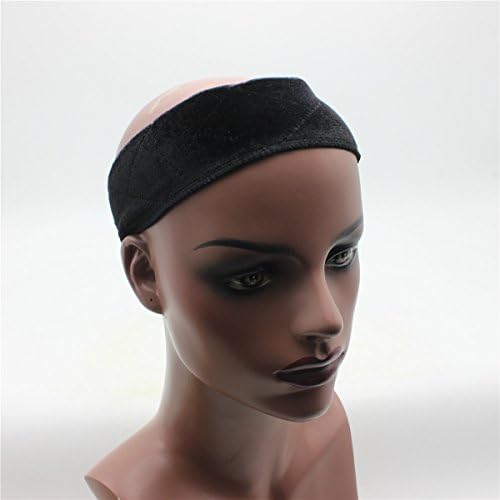 Headband Velcro Wig Grip Adjustable Elastic Comfort Adjustable Wig Band Black