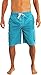 NORTY Men's Swimsuit Trunks - Swim Shorts for Beach, Boat, and Watersports - Drawstring Waist and Cargo Pockets - Aqua, Large