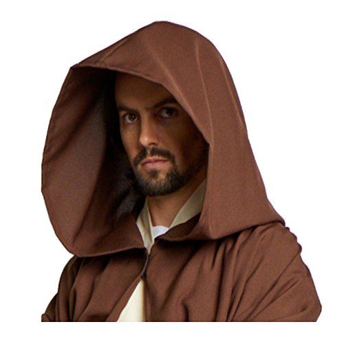 Largemouth Mens Jedi Sith Robe Cloak Costume Brown Black Men