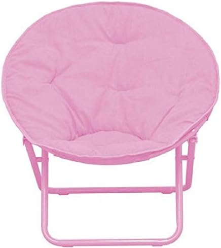 American Kids Solid Faux-Fur Saucer Chair (Pink)