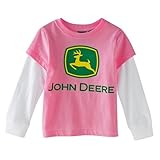 John Deere Baby Stuff John Deere Infant and Toddler Hangdown T-Shirt Girls Pink