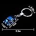 Keychain Flashlight, Jobon Zinc Alloy Car Key Chain with LED Light, Key Rings for Men, Women, Car Decorations, Perfect Christmas Gifts (Blue)