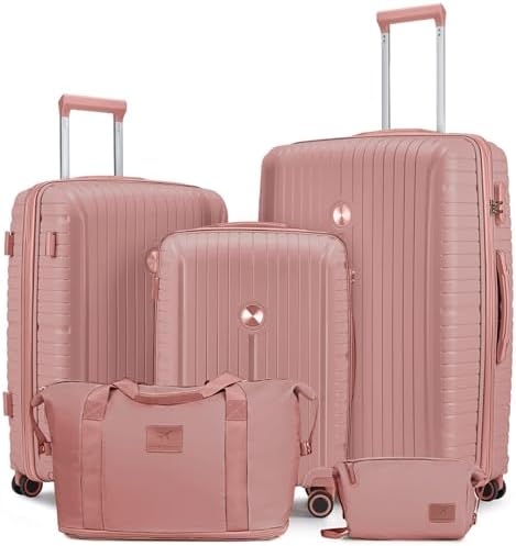 Amazon.com | Merax Luggage Sets 4 Piece with Cosmetic Case TSA