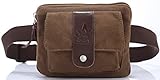 Genda 2Archer Vintage Small Canvas Fanny Pack Travel Waist Bag Hip Purse Belt Bag Bum Bag