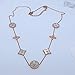Baoliren White Shell Rose Gold Tone Round Multi Clover Women's Strand Necklace