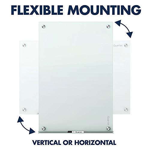 Quartet Glass Whiteboard, Dry Erase White Board, 3' x 2', White Surface, Infinity