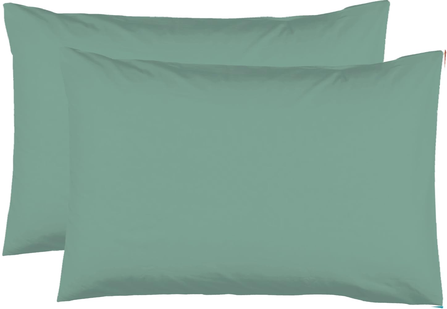 2 Pillowcases 50 x 70 cm Lime Green - 100% Cotton 57 Thread Count
