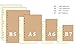 Chris-Wang 80 Sheets A5 Size 6-Holes Traveler's Notebook Planner Filler Papers/Journal Dairy Inserts Refill Kraft Paper/Loose-leaf Binder Paper, Brown Color, 8.5