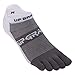 Toe Socks, Everyday Run Midweight Low Cut Ankle Lycra Toesocks with Heel Tab for Men Women