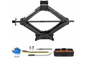 KROAK Scissor Jack Lift 2T, Car Jack Kit Tire Jack with Ratchet Wrenches & Telescopic Wrenches, Universal Emergency Kit 4409 lbs, Portable Tire Changing Kit for Vehicle/SUV/MPV