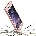doopootoo New Hybrid Tempered Glass with Acrylic Hard Case Cover for iPhone 6s Plus (Rose Gold -1)