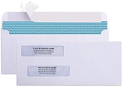 500#8 Double Window Self Seal Security Envelopes