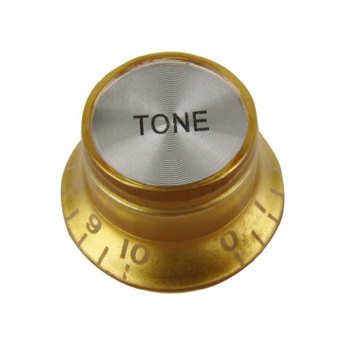 Musiclily Metric Size Plastic Top Hat Bell Knobs 2 Volume and 2 Tone Control Knobs Set for