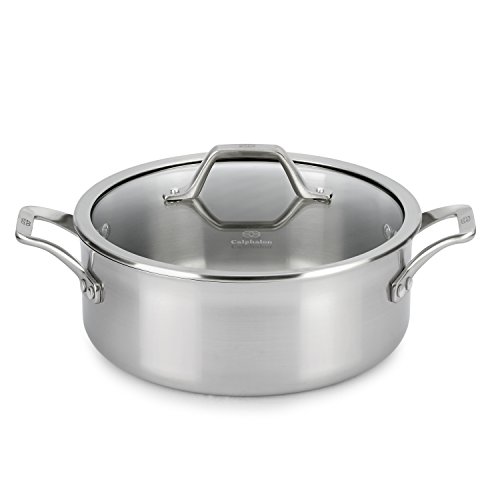 Calphalon AccuCore Stainless Steel Dutch Oven with Cover, 5-Quart