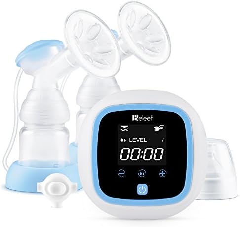 Breast Pump Breastfeeding Pump With Large LCD Screen, Double/Single Electric Breast Pump for Breast Milk Suction and Breast Massager