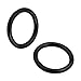 Ruifan Pair of Black Plated Steel Seamless Septum Clicker Ring Lip Helix Tragus Cartilage Earrings Nose Rings Pirecing 14g 10mm
