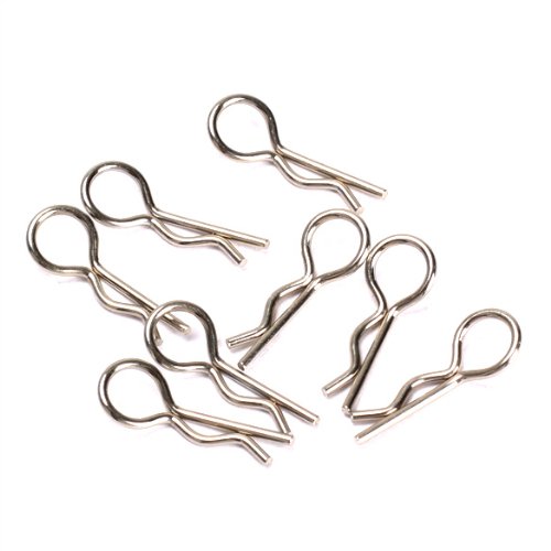 50-Pack HobbyPark Metal 1/12 1/10 Body Clips Bent Springy R Pins Medium Replacement Parts for RC Car Truck Crawler Buggy