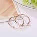 Paxuan Mens Womens 4 Pairs Surgical Stainless Steel Hypoallergenic Round Hoops Earrings Set for Women Girls 30MM (4 Pairs Set)