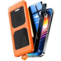TOCOL for iPhone 16 Plus 15 Plus Privacy Screen Protector True 25°Anti Spy 9H+ Hardness Tempered Glass Full Coverage Screen Protector Easy Installation 2 Pack
