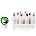 Kicko Miniature Bowling Game Set - 11 pieces 1.5 Inch Deluxe - for Kids, Playing, Party Favors, Fun, Boys, Girls, Bowlers Etc.