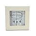 Rustic and Refined Design 4x4 Solid Wood Made in USA Picture Frame with 1 Inch Border (Gallery Collection) - Off White
