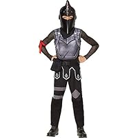 InSpirit Designs Fortnite Black Knight Costume for Children, Size Medium, Includes a Jumpsuit, Helmet, Shield, and More