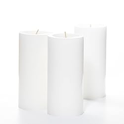Richland Set of 3 White Pillar Candles 3" x