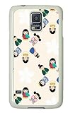 Samsung Galaxy S5 Cases and Covers,Japanese Kokeshi Dolls Custom Slim Hard Case Snap-on PC Plastic Case Cover Shell for Samsung Galaxy S5 White